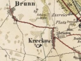 Kreckow i Brunn na mapie z 1911 r.
