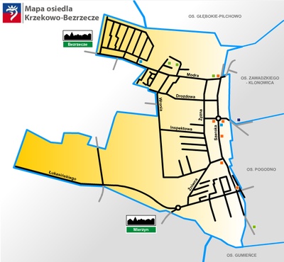 Mapa osiedla Krzekowo-Bezrzecze